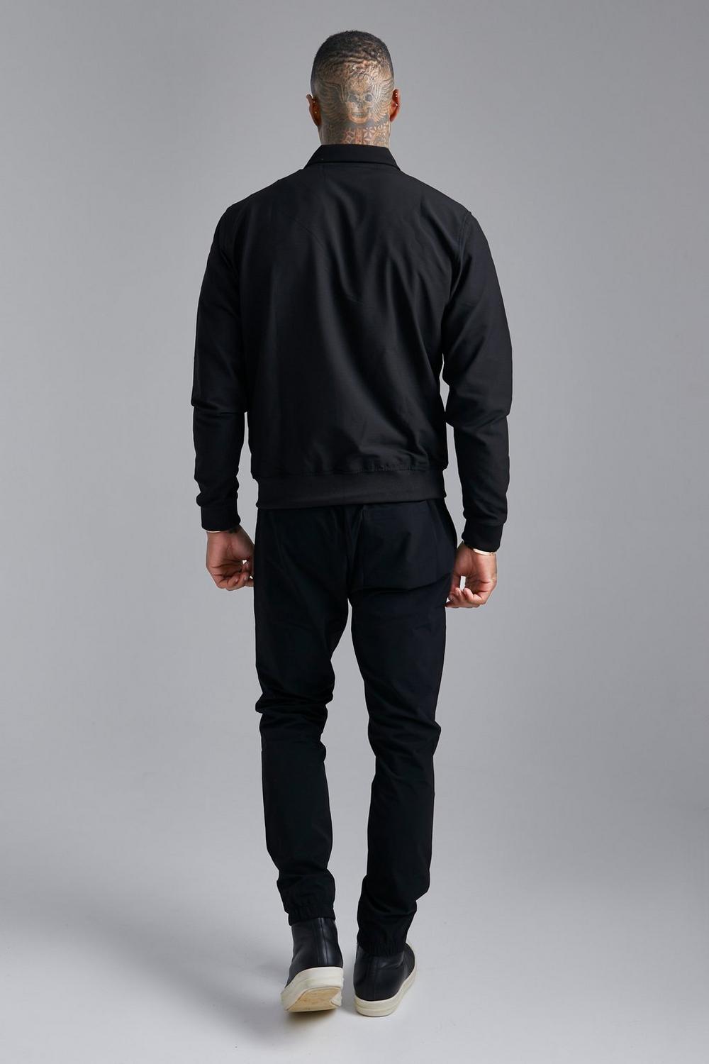 4 WAY STRETCH HARRINGTON WITH PATCH POCKETS
